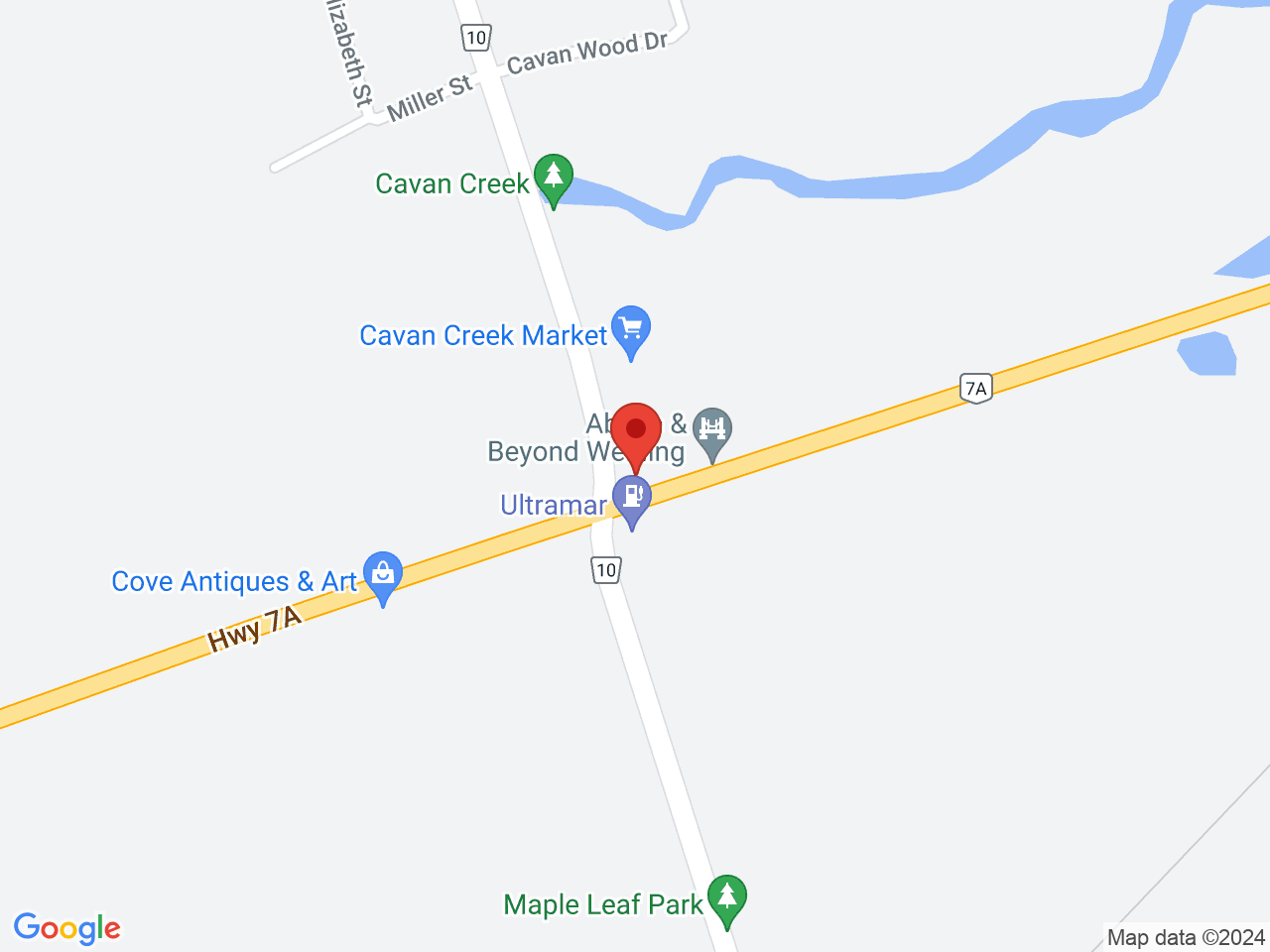 Street map for Lush Cannabis Co, 1521 Peterborough County Rd 10, Cavan ON