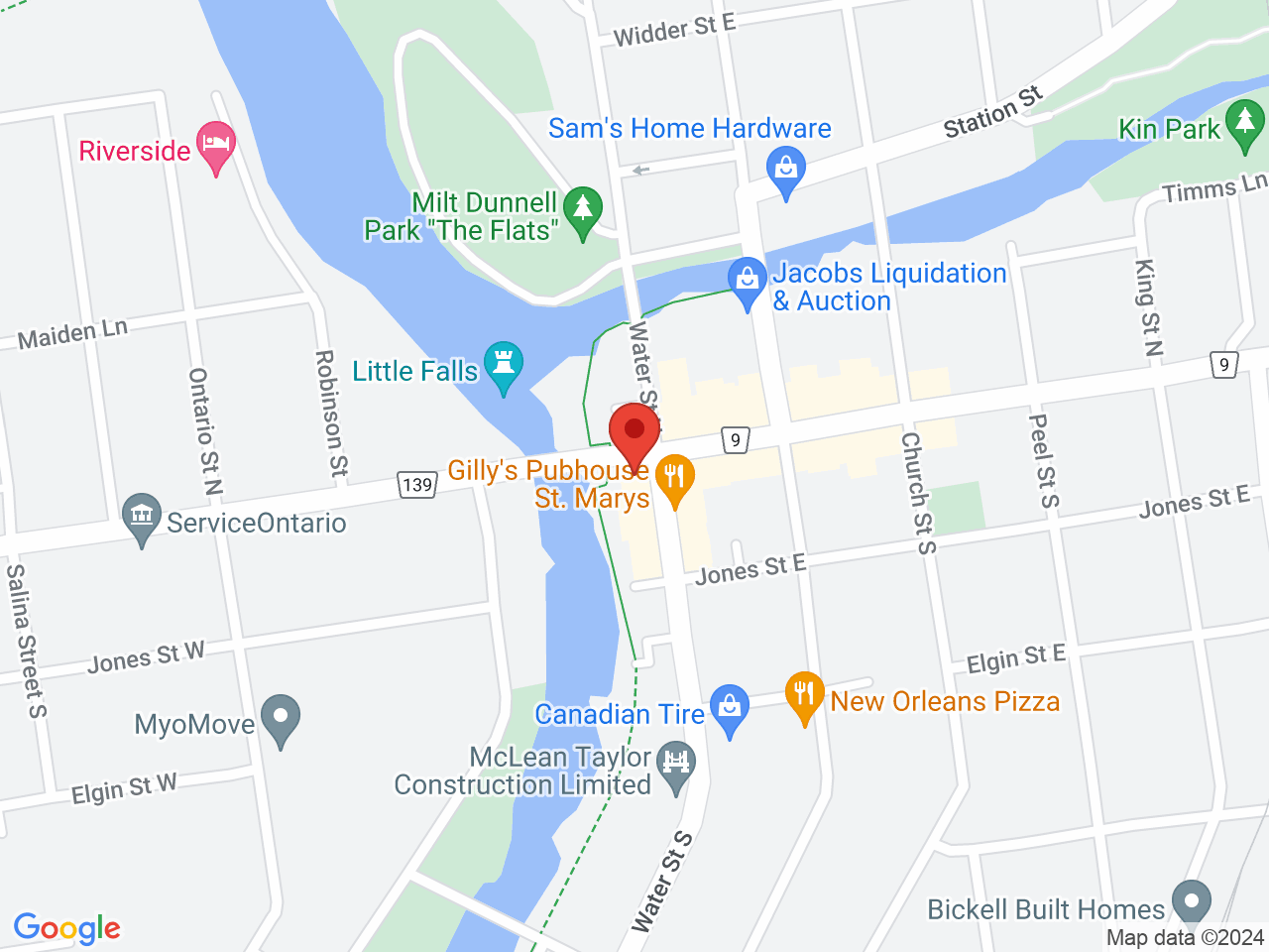 Street map for Miss Jones Cannabis, 6 Water St S, St Marys ON