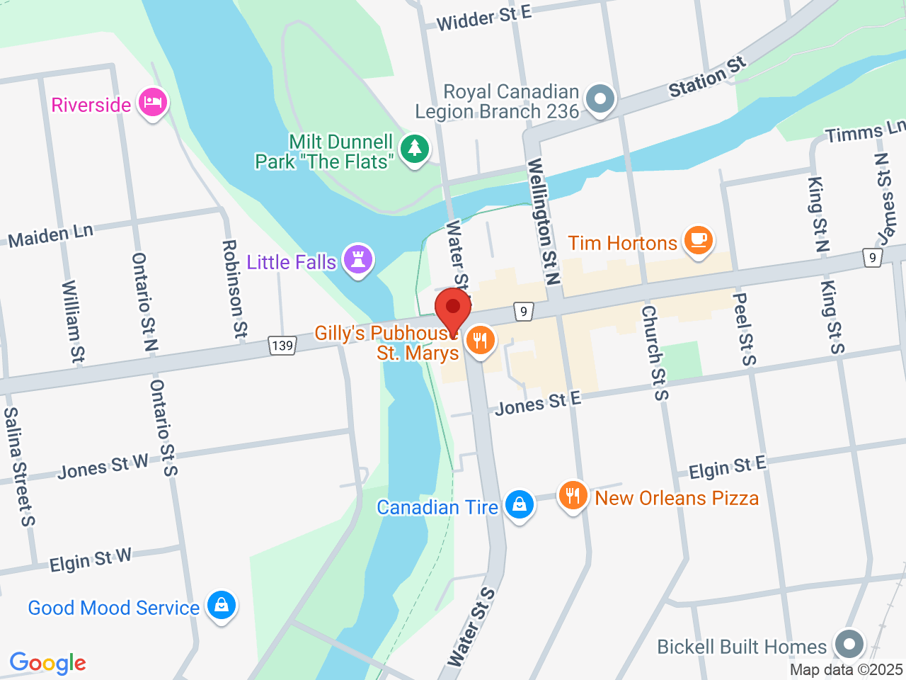 Street map for Miss Jones Cannabis, 6 Water St S, St Marys ON