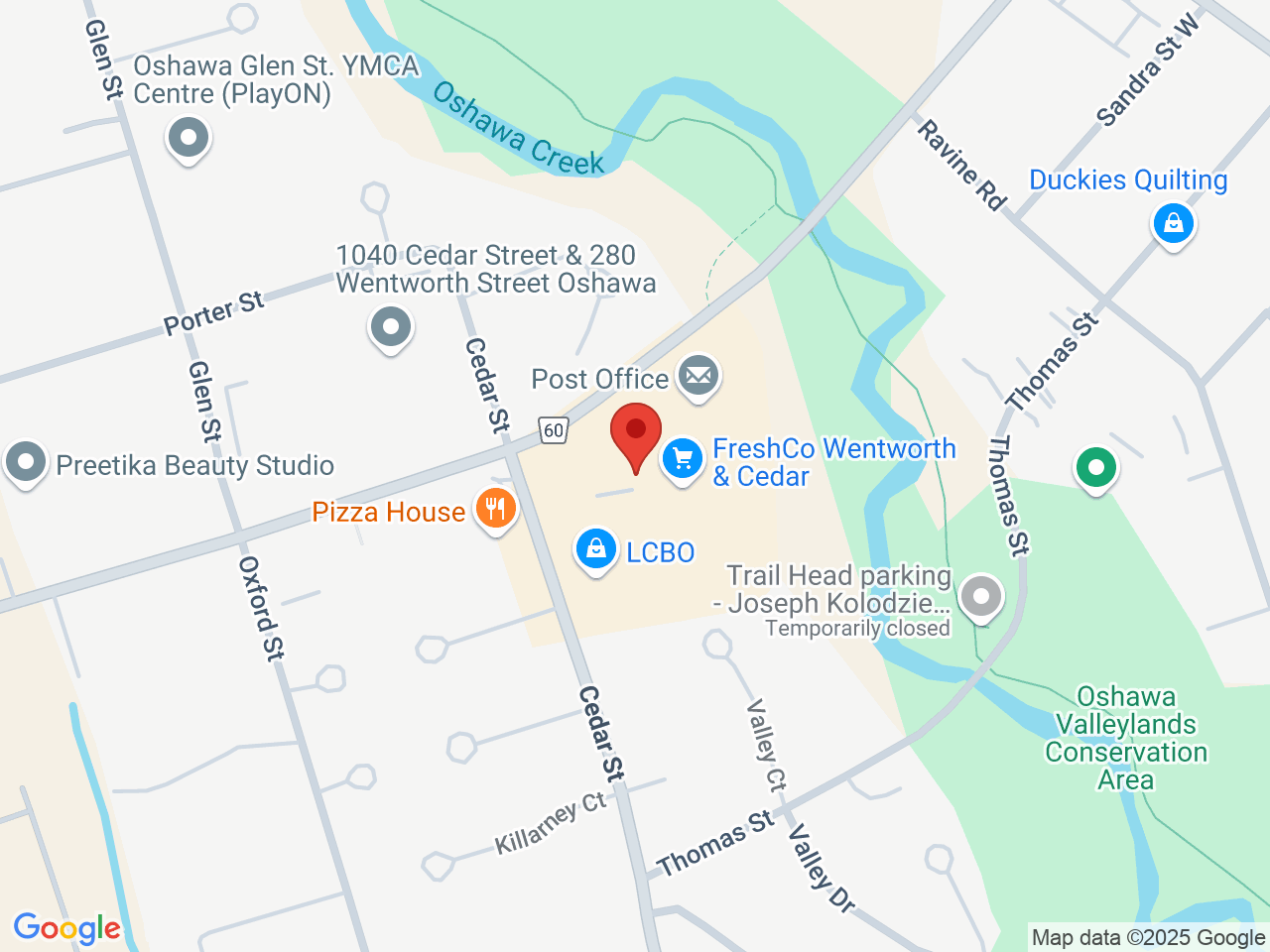 Street map for Northern Helm Cannabis, 199 Wentworth St W Unit 9, Oshawa ON