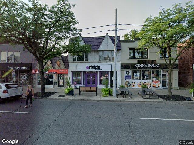 Street view for Offside Cannabis, 1033 King St W, Hamilton ON