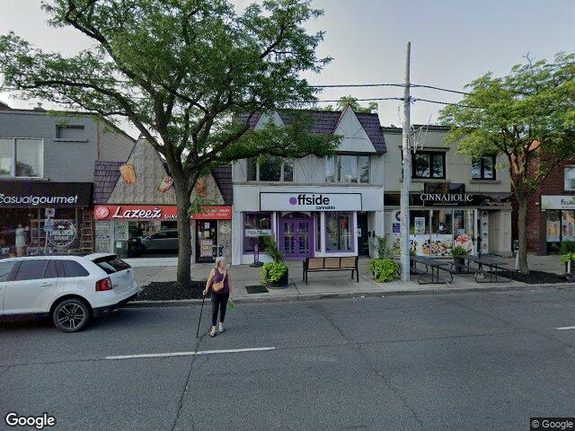 Street view for Offside Cannabis, 1033 King St W, Hamilton ON