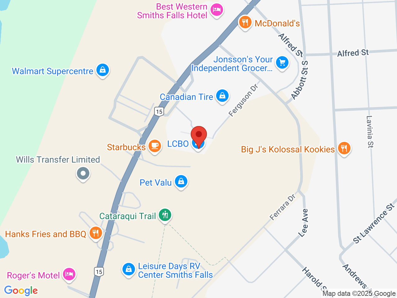 Street map for Pop's Cannabis Co., 123 Lombard St, Smiths Falls ON