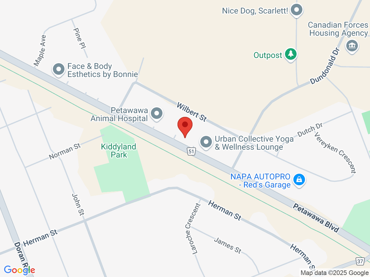 Street map for Petawawa Cannabis Store, 3241 Petawawa Blvd, Petawawa ON