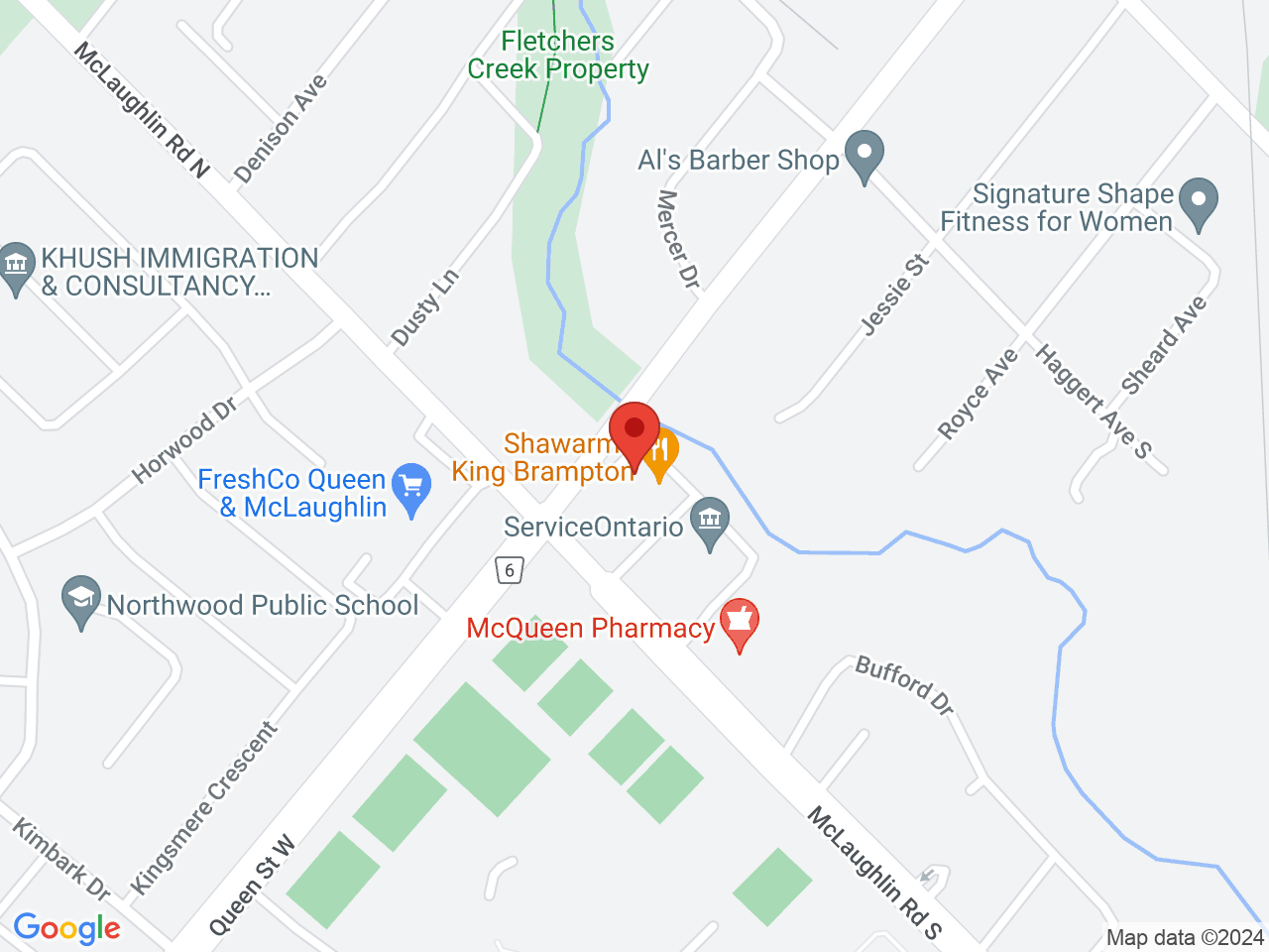 Street map for Piffingtons Cannabis Co, 345 Queen St W, Brampton ON