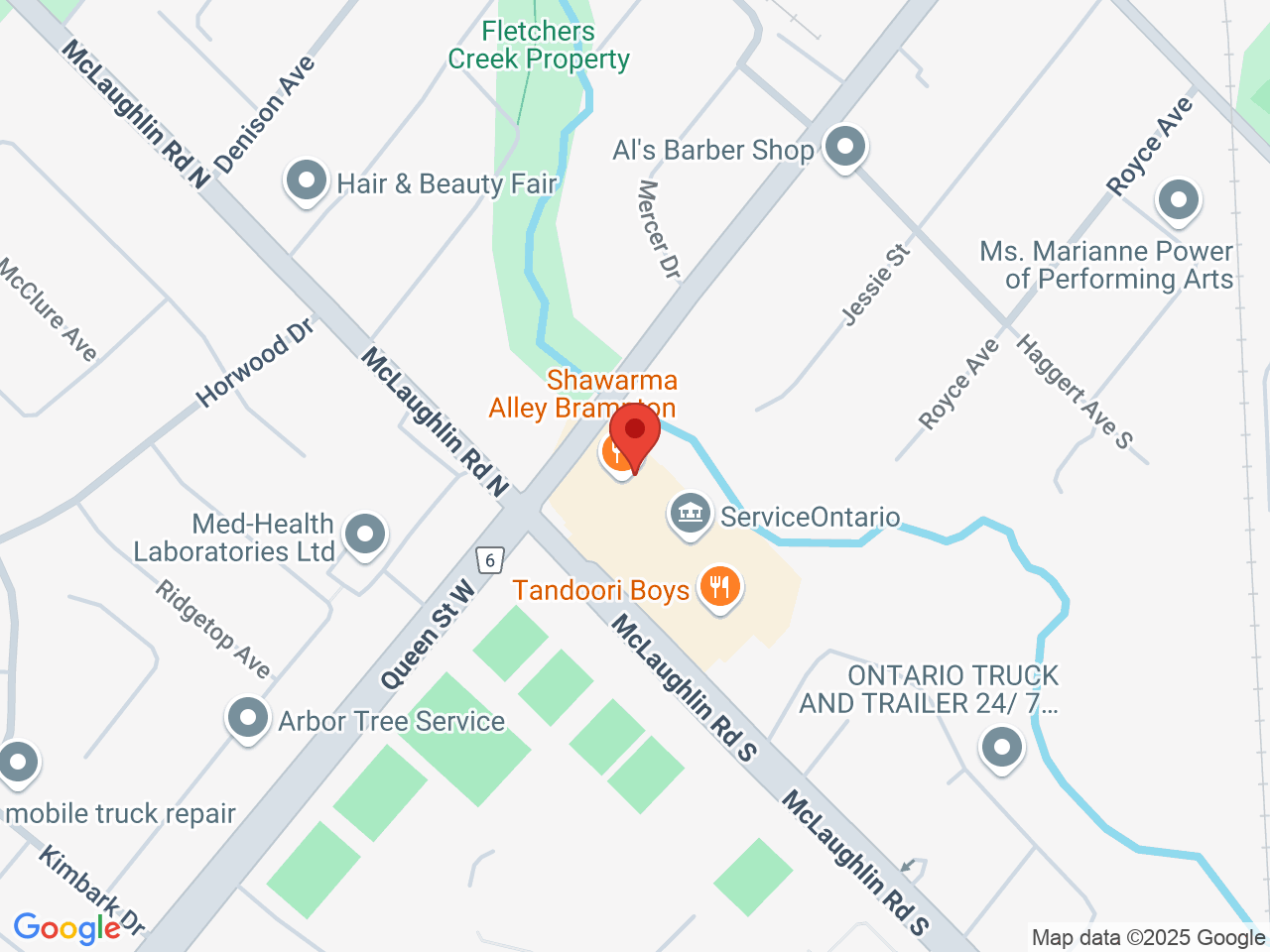 Street map for Piffingtons Cannabis Co, 345 Queen St W, Brampton ON