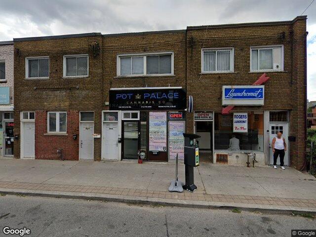 Street view for Pot Palace Cannabis Co, 553 Rogers Rd, Toronto ON
