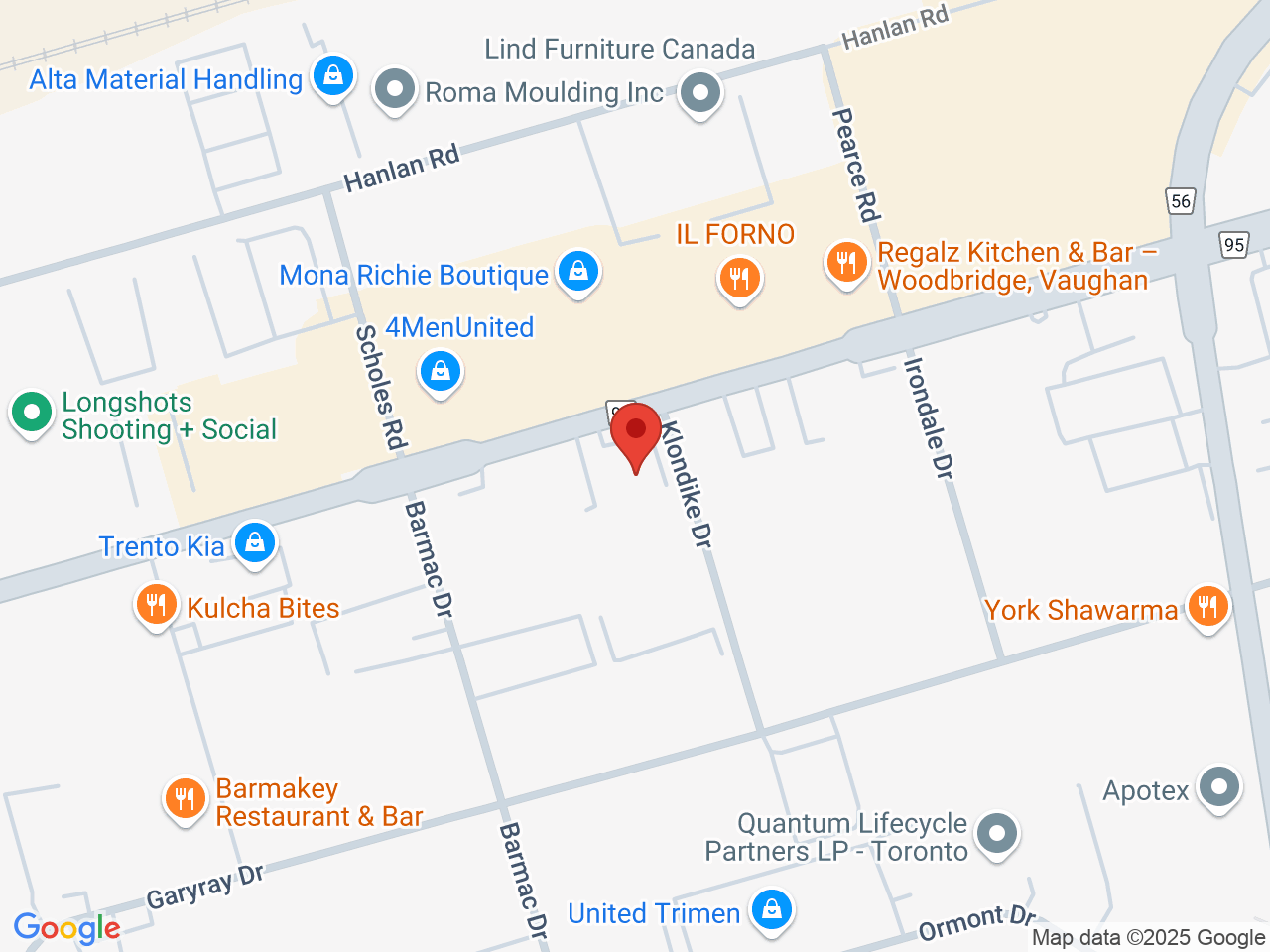 Street map for Red Star Cannabis Co, 5235 Steeles Ave W Unit 4, North York ON