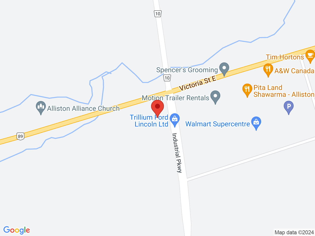 Street map for Sessions Cannabis, 689 Victoria St E, Alliston ON