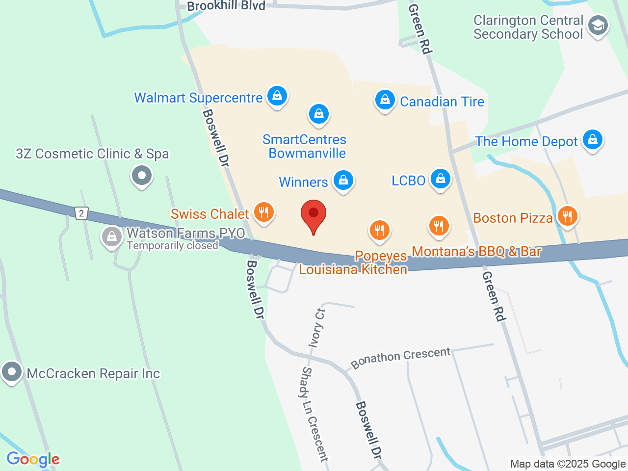 Street map for Pop's Cannabis Co., 2316 Durham Regional Hwy 2, Bowmanville ON