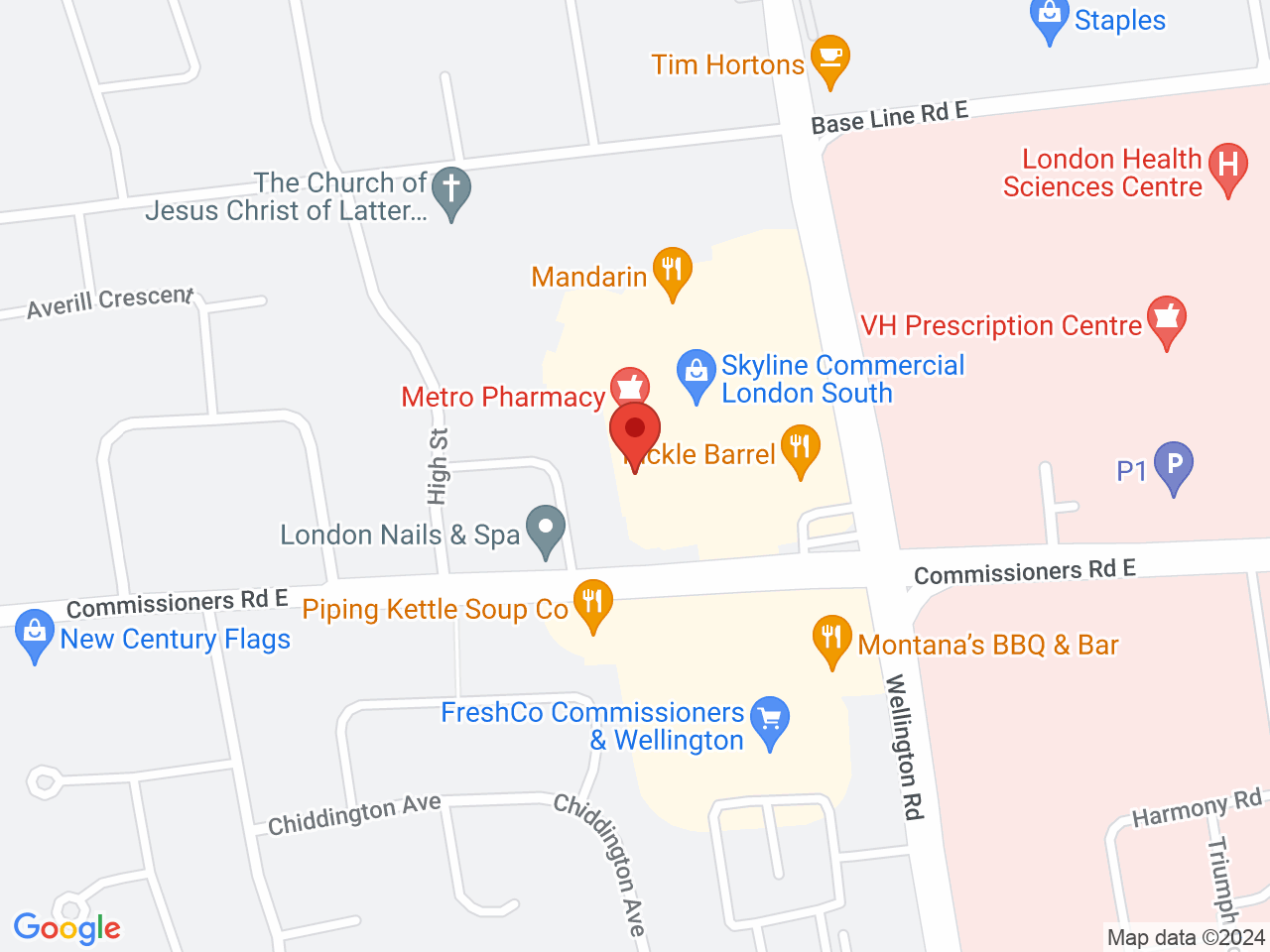 Street map for Sessions Cannabis, 395 Wellington Rd, London ON