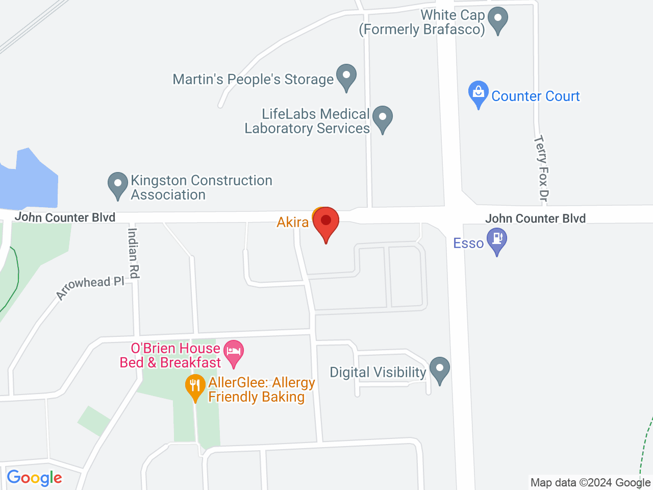 Street map for ShinyBud Cannabis Co., 83 Aberfoyle Rd, Kingston ON