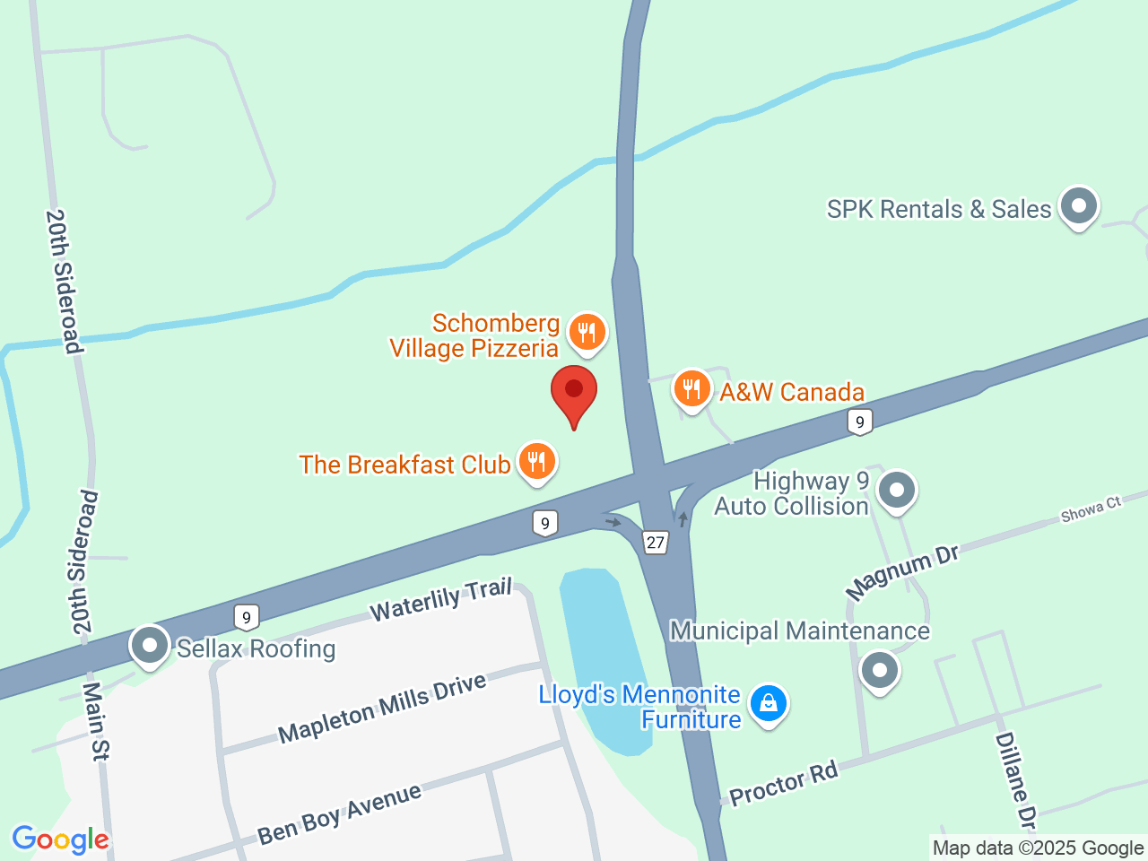 Street map for ShinyBud Cannabis Co., 6048 Highway 9, Schomberg ON