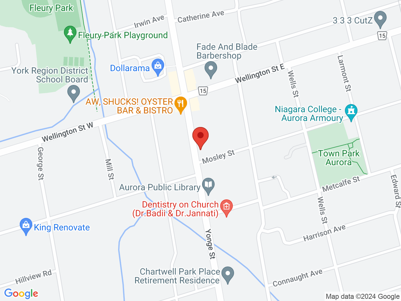Street map for Spark Cannabis, 15191 Yonge St, Aurora ON