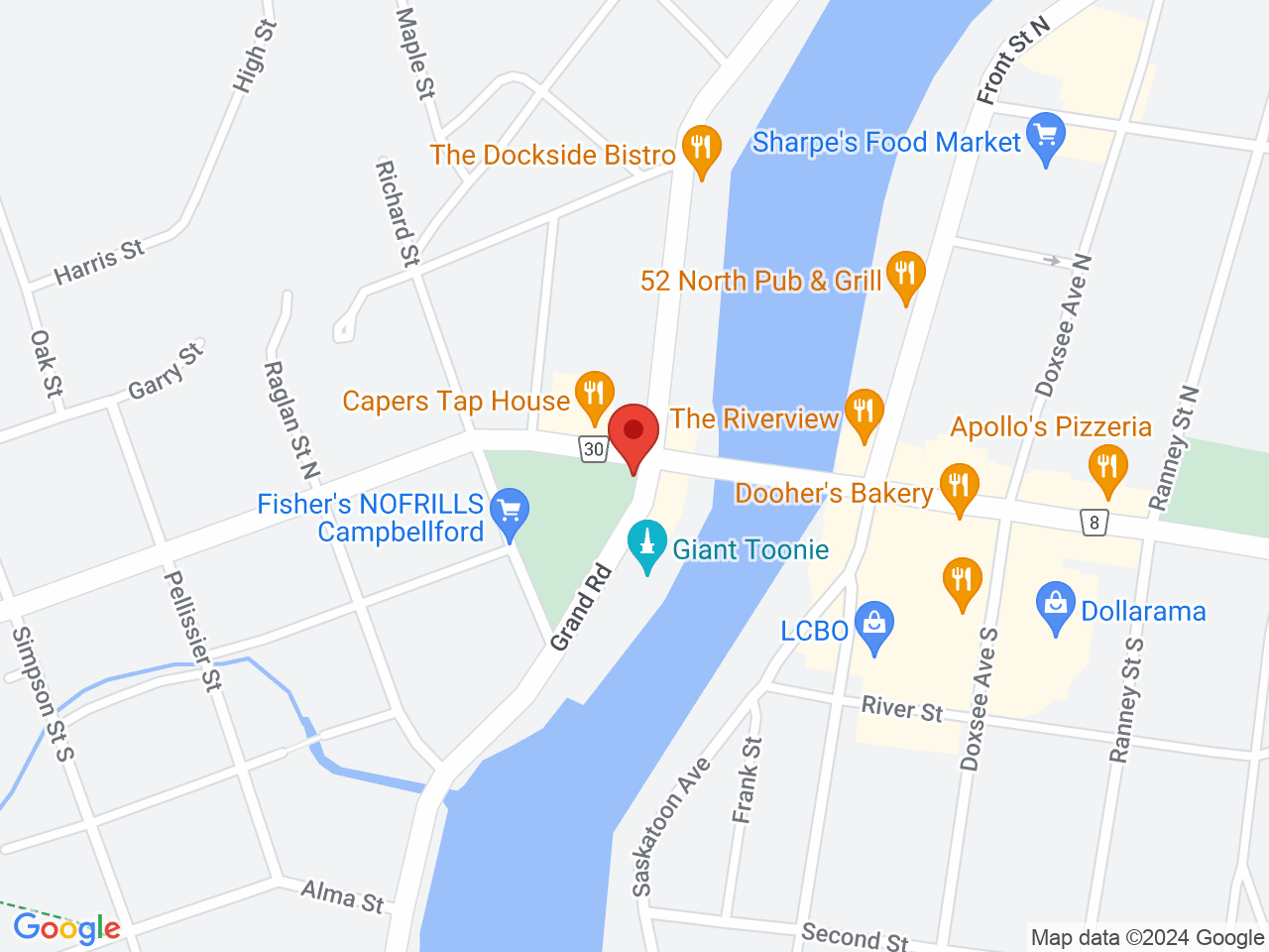 Street map for Spiritleaf, 15 Bridge St W, Campbellford ON