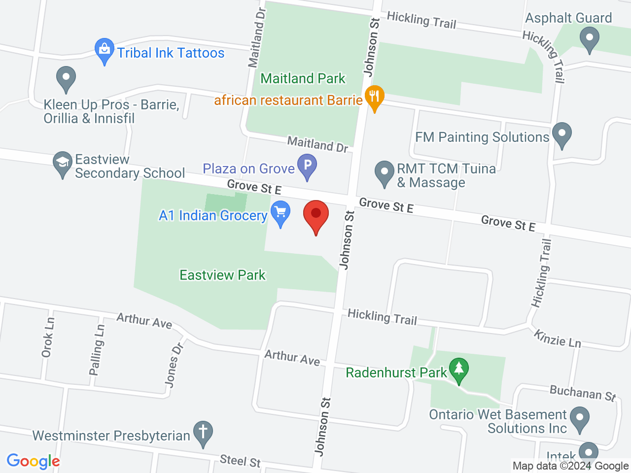Street map for Star Buds Cannabis, 477 Grove St E Unit 11, Barrie ON