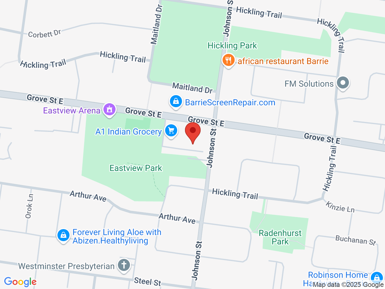 Street map for Star Buds Cannabis, 477 Grove St E Unit 11, Barrie ON