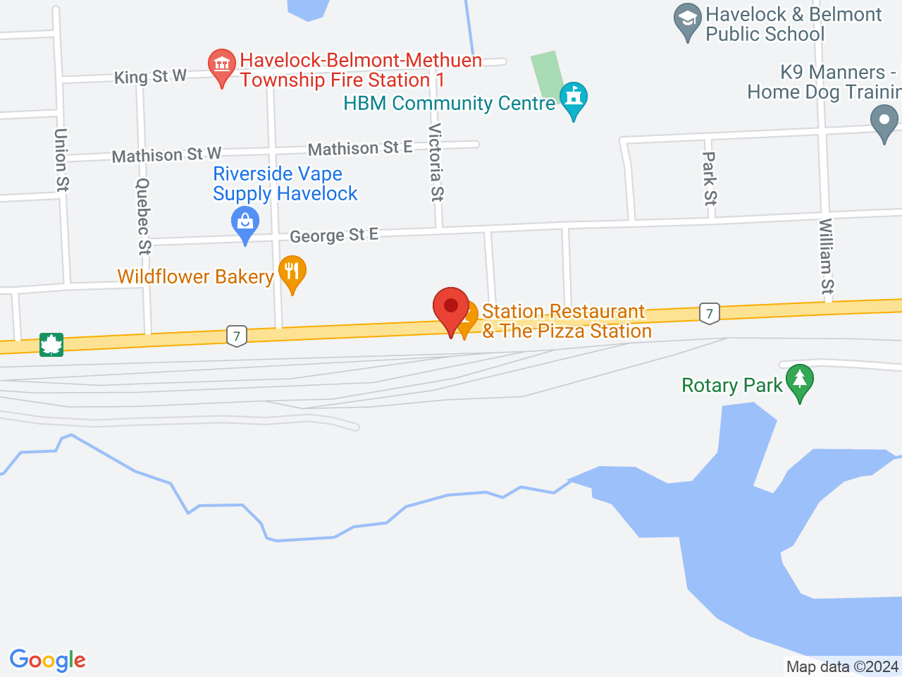 Street map for Sunfish Cannabis, 30 Ottawa St, Havelock ON