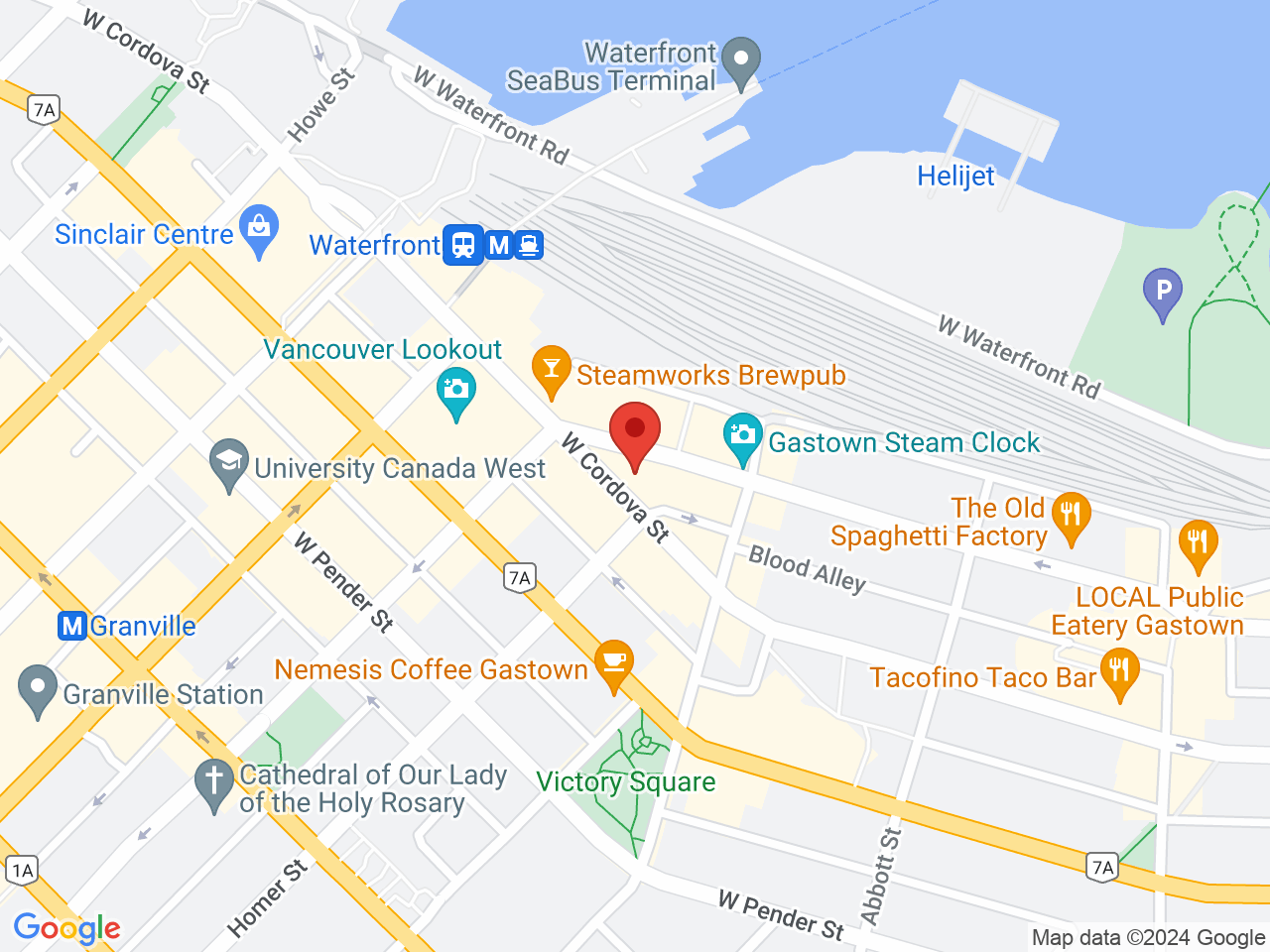 Street map for Water Street Cannabis, 348 Water St, Vancouver BC
