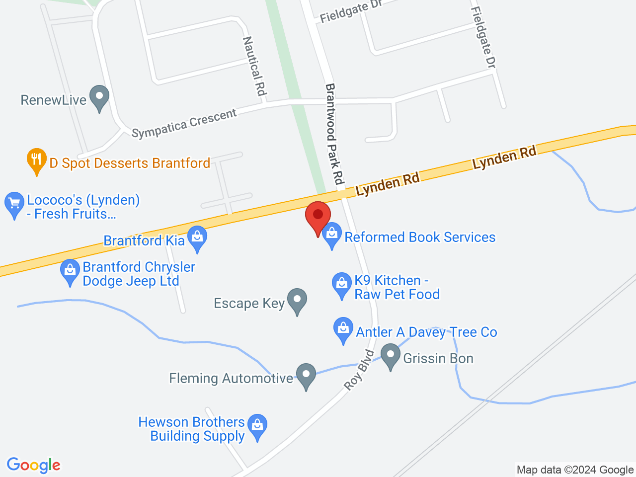Street map for Sweet Releafs Inc., 248 Lynden Rd, Brantford ON