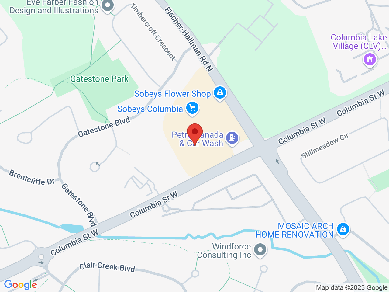 Street map for Sessions Cannabis, 450 Columbia St W, Waterloo ON