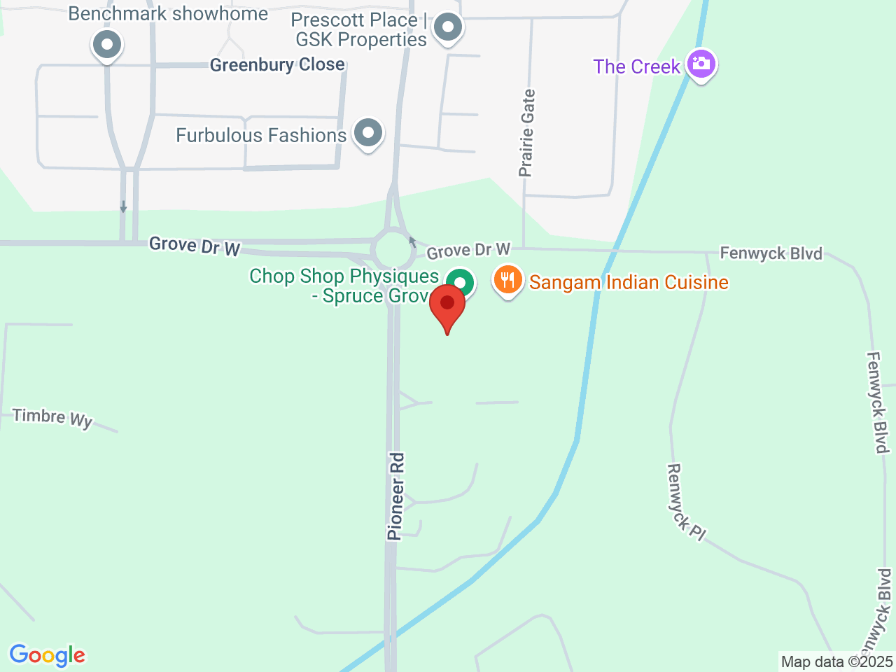 Street map for Pioneer Cannabis, 317-280 Pioneer Rd, Spruce Grove AB