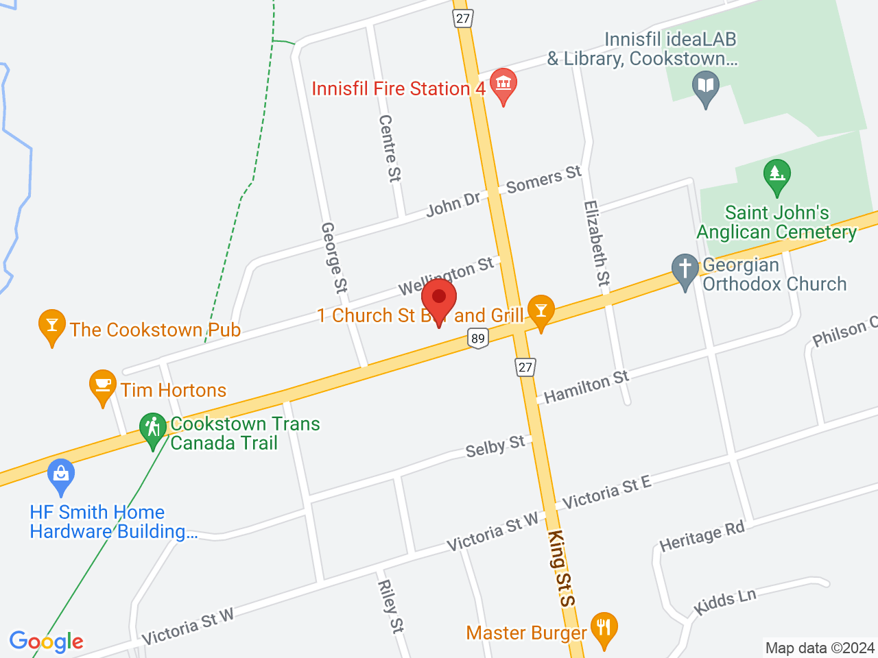 Street map for Spark Cannabis, 12 Queen St, Cookstown ON