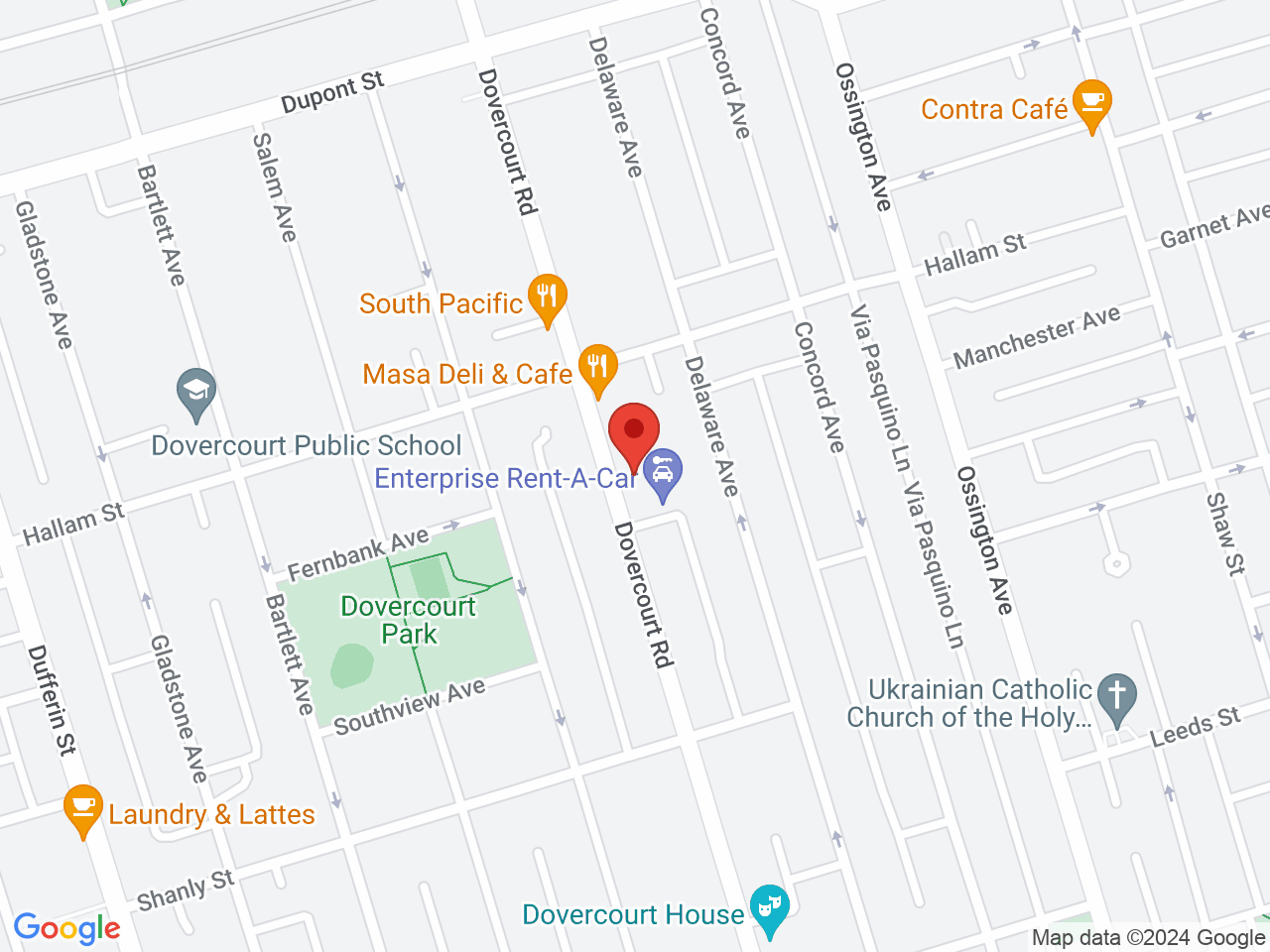 Street map for The Pot Spot, 959 Dovercourt Rd, Toronto ON