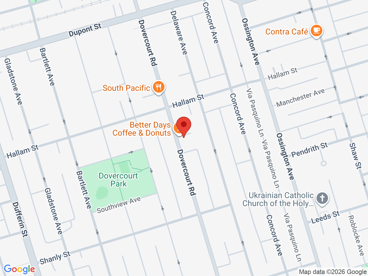 Street map for The Pot Spot, 959 Dovercourt Rd, Toronto ON