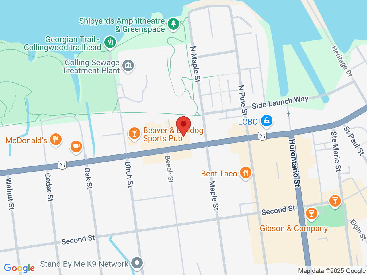 Street map for TOKE Cannabis, 1133 Notre Dame Ave, Sudbury ON