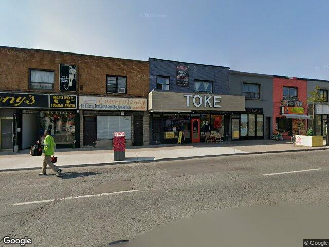 Street view for TOKE Cannabis, 1554 Eglinton Ave W, Toronto ON