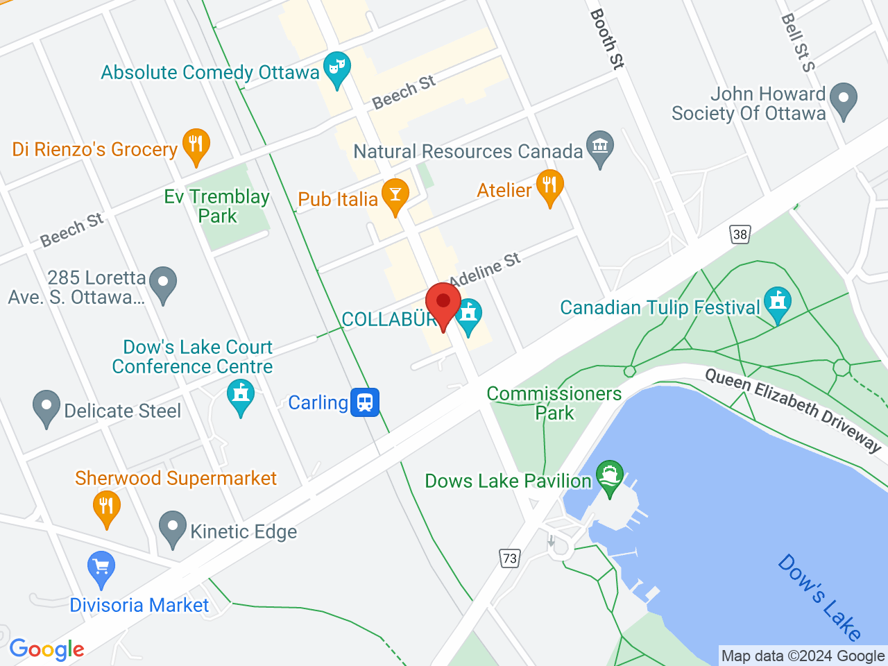 Street map for Tokyo Smoke, 500 Preston St, Ottawa ON