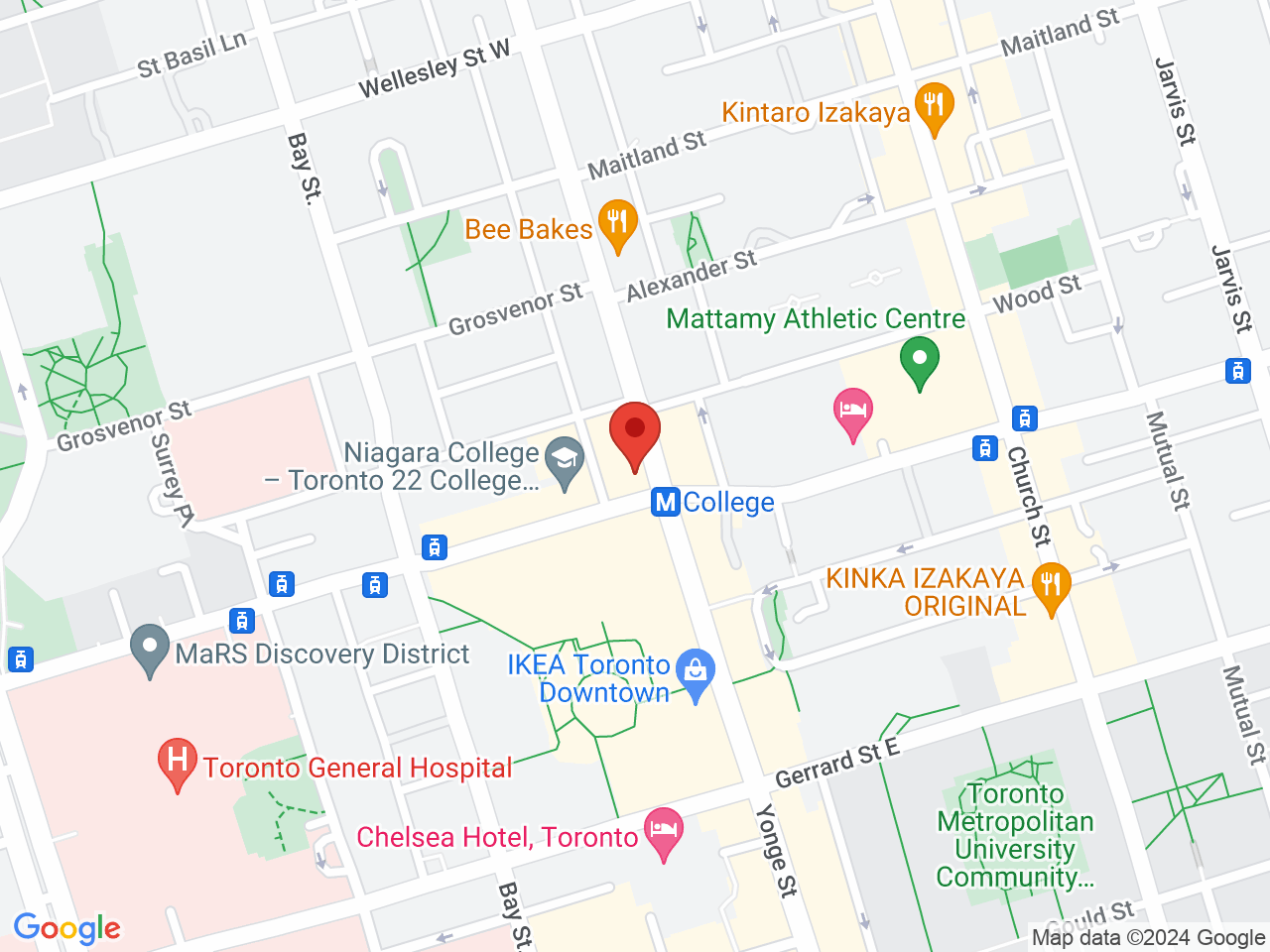 Street map for Tokyo Smoke, 450 Yonge St, Toronto ON