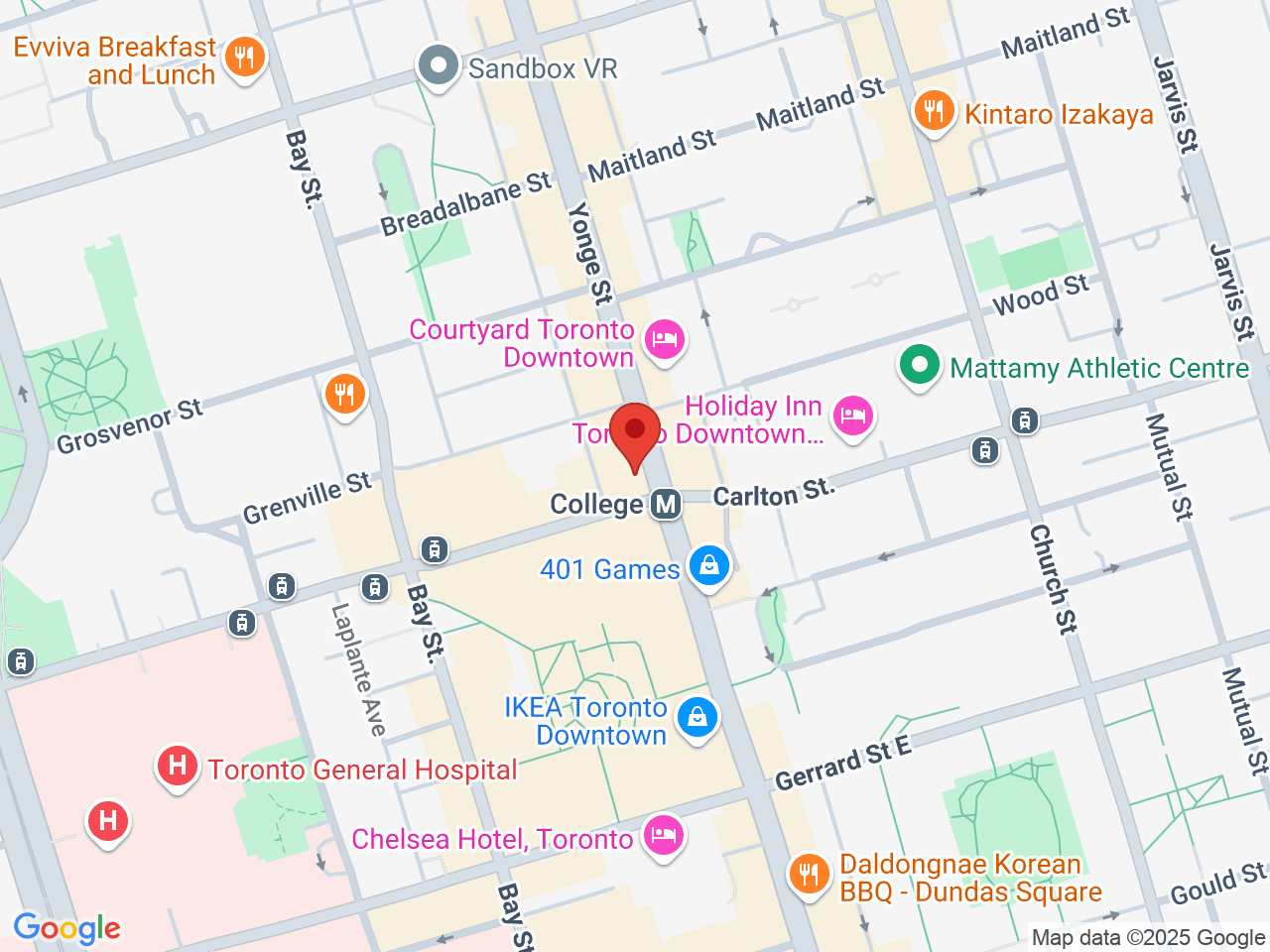 Street map for Tokyo Smoke, 450 Yonge St, Toronto ON