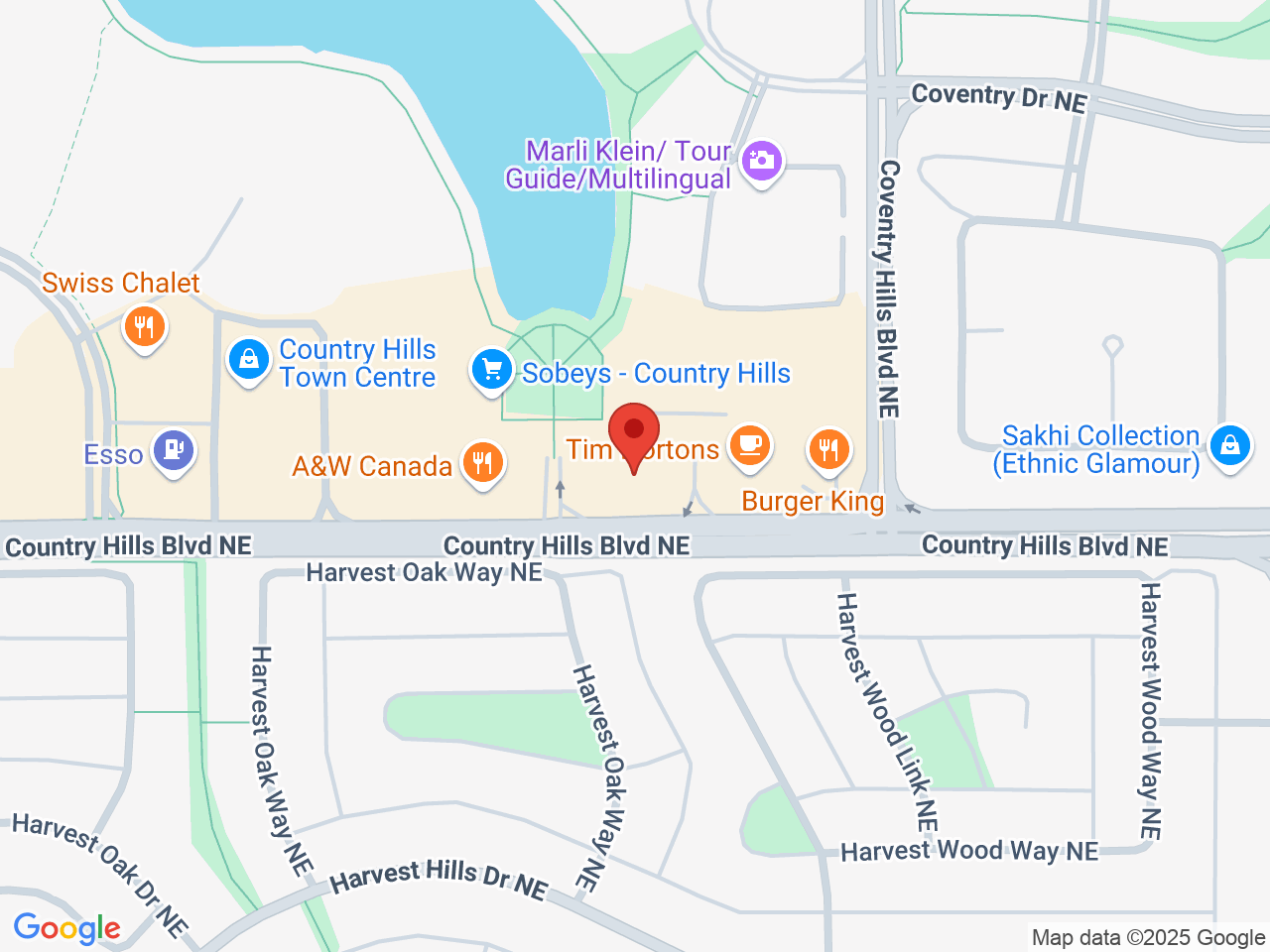 Street map for Tower Cannabis, 307-500 Country Hills Blvd NE, Calgary AB