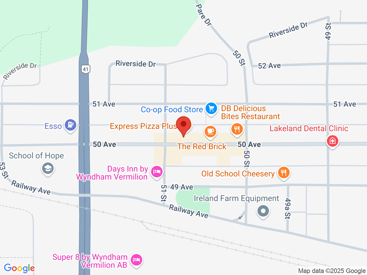 Street map for Vermilion Cannabis, 5032B 50 Ave, Vermilion AB