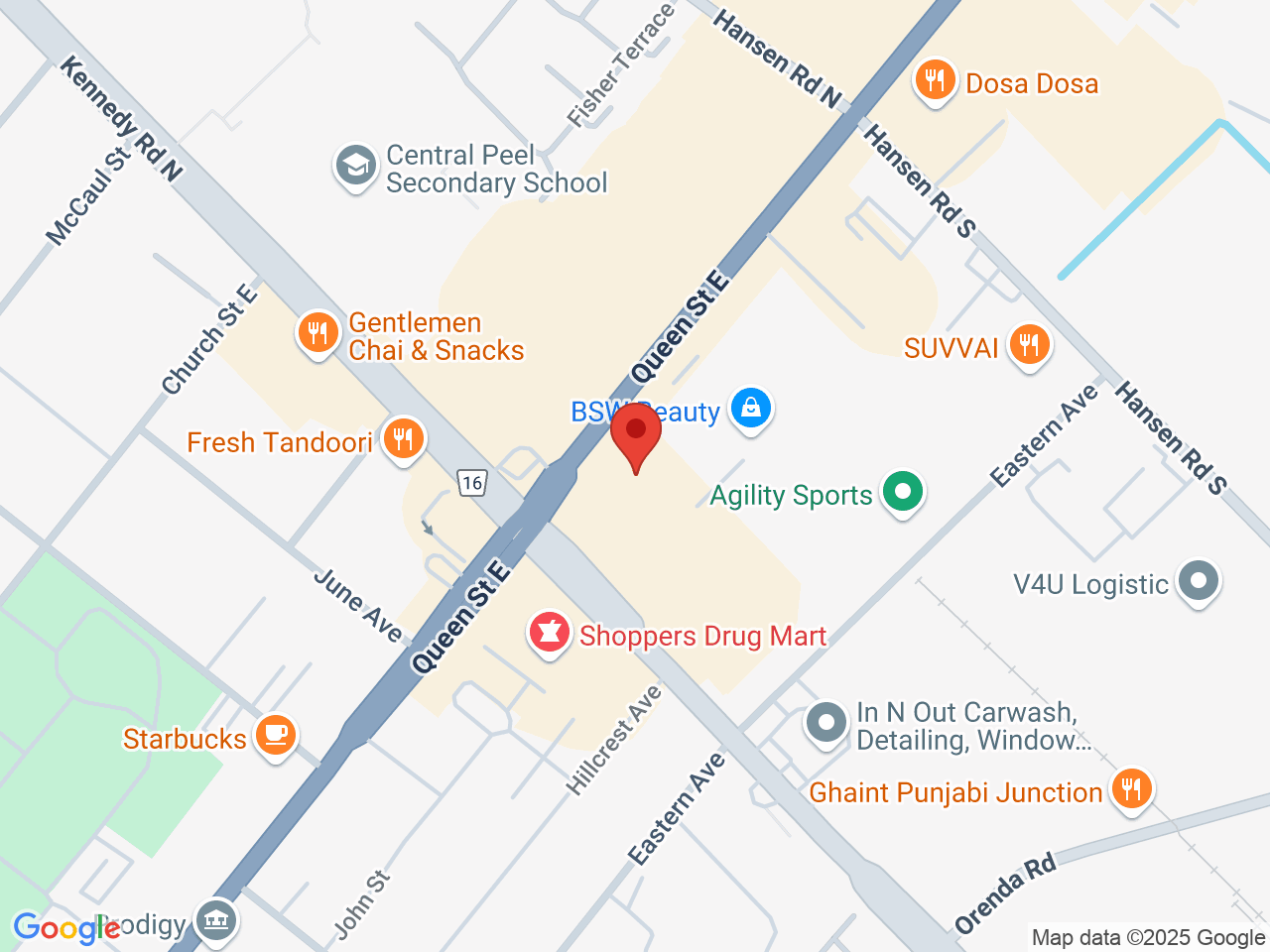 Street map for Value Buds, 233 Queen St E, Brampton ON