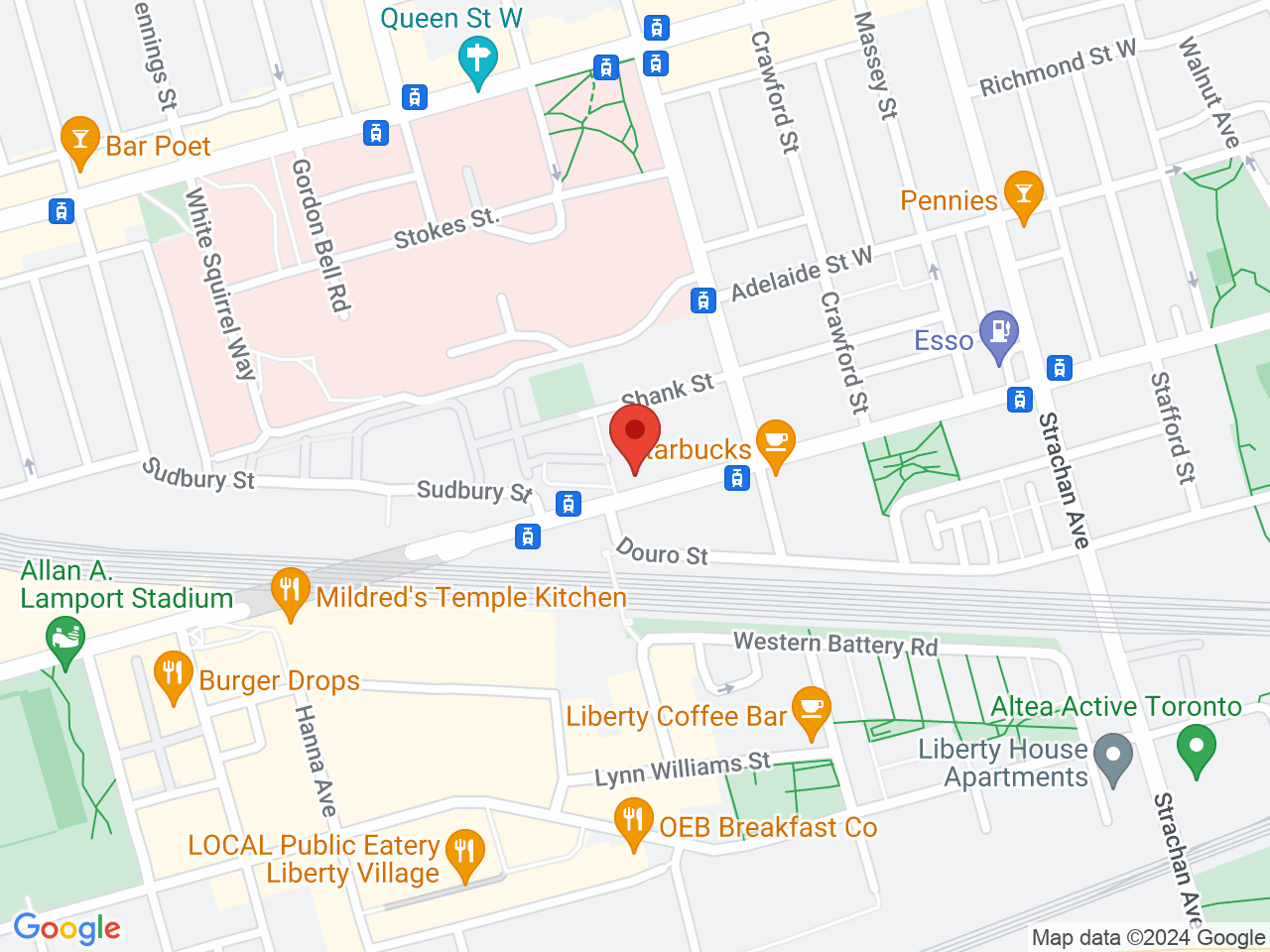Street map for Value Buds, 1042 King St W, Toronto ON