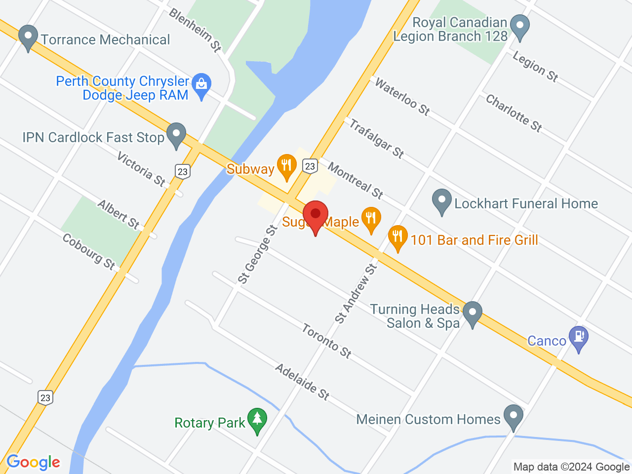 Street map for VIP Cannabis Co., 46 Ontario Rd, Mitchell ON