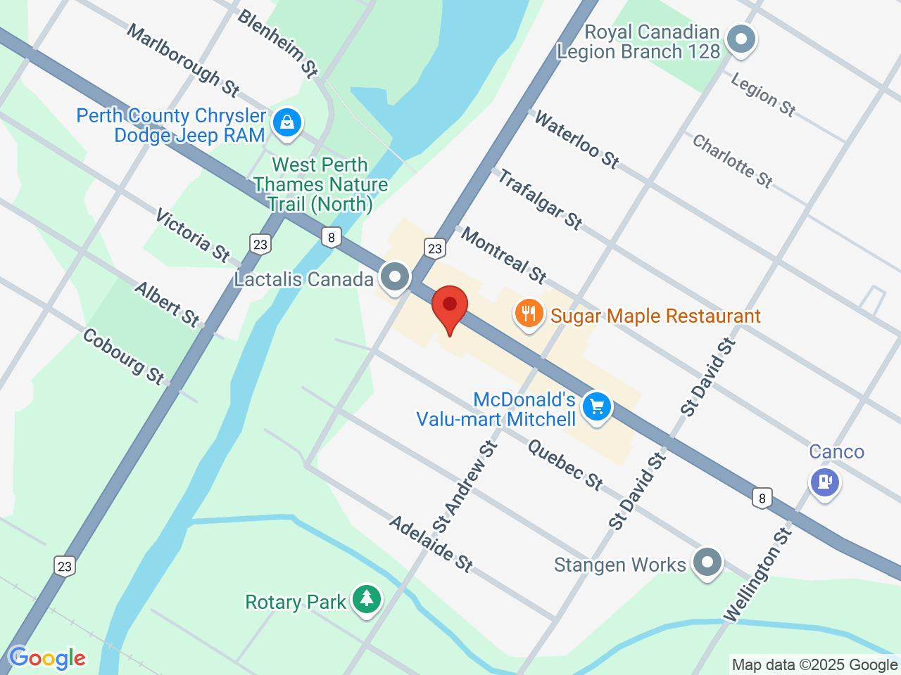 Street map for VIP Cannabis Co., 46 Ontario Rd, Mitchell ON