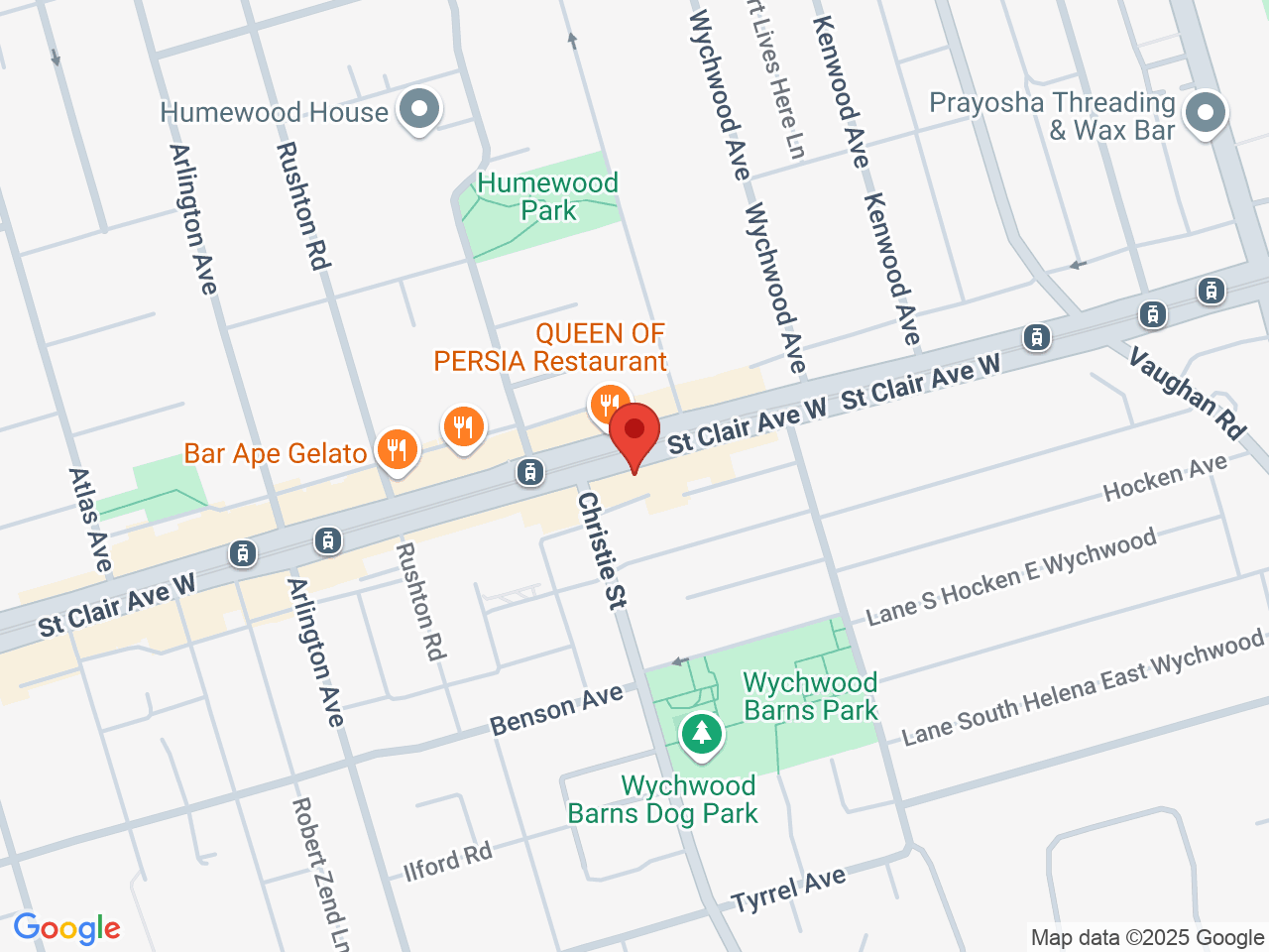 Street map for Wychwood Cannabis Wychwood, 673 St Clair Ave W, Toronto ON