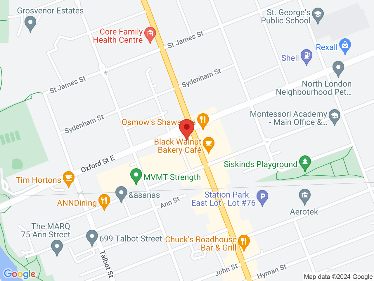 Street map for Your Highness, 743 Richmond St, London ON