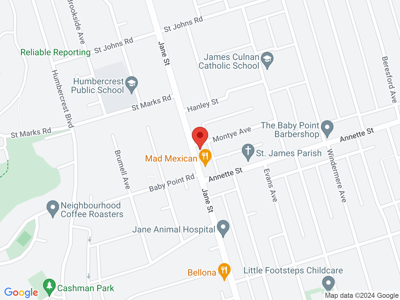 Street map for Zen Cannabis, 425 Jane St, Toronto ON