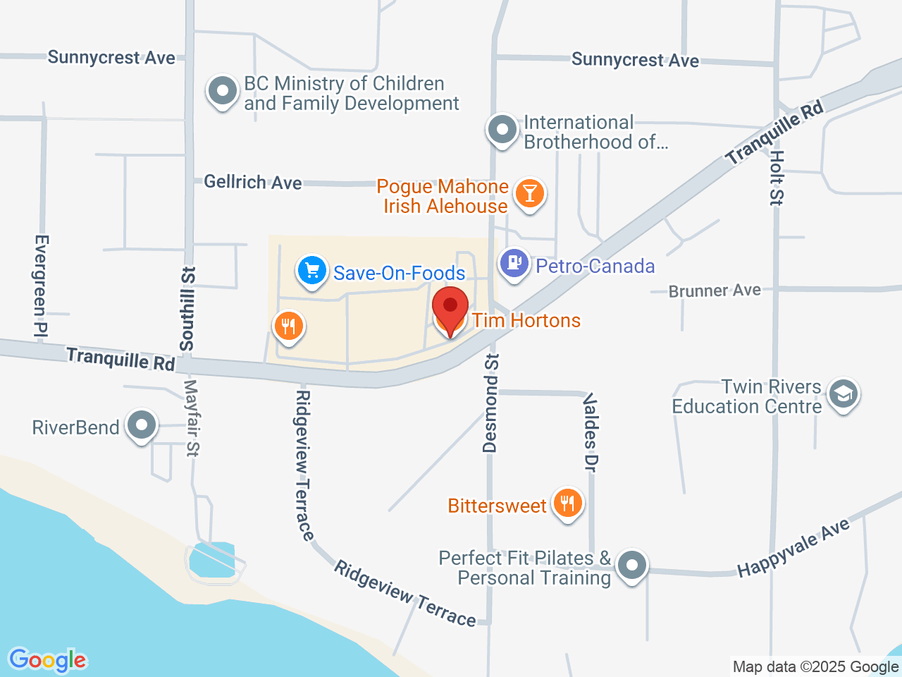 Street map for Cannabis Plus, 1800 Tranquille Rd #17b, Kamloops BC