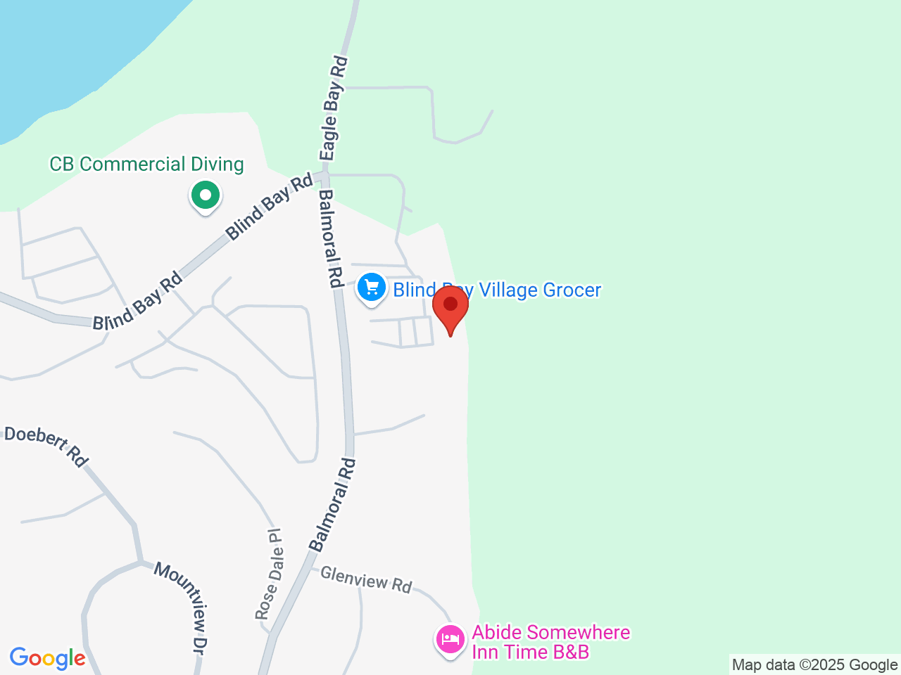 Street map for Copper Island Cannabis, 2798 Balmoral Rd #1, Blind Bay BC