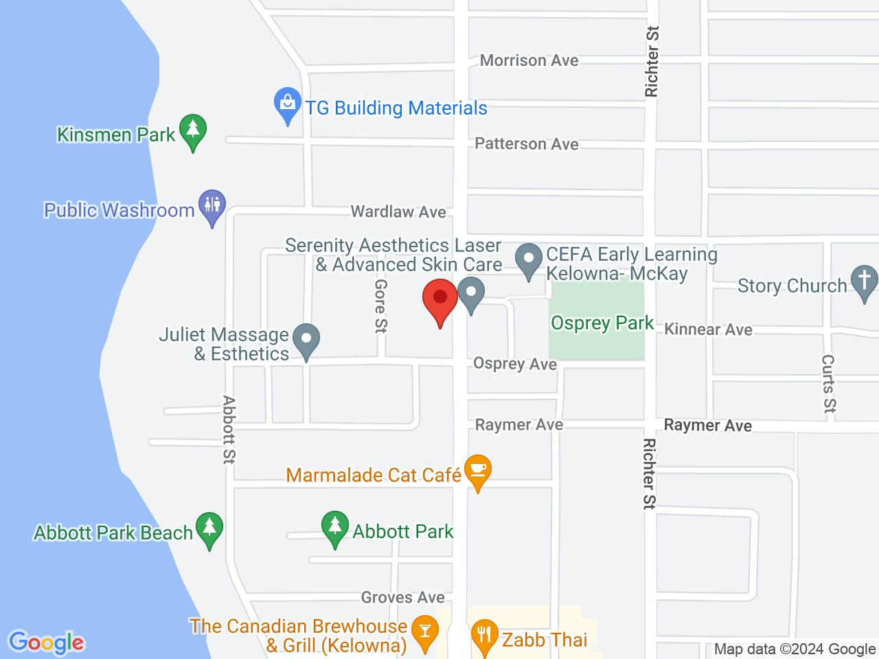 Street map for Dutch Love Kelowna, 2680 Pandosy St, Kelowna BC