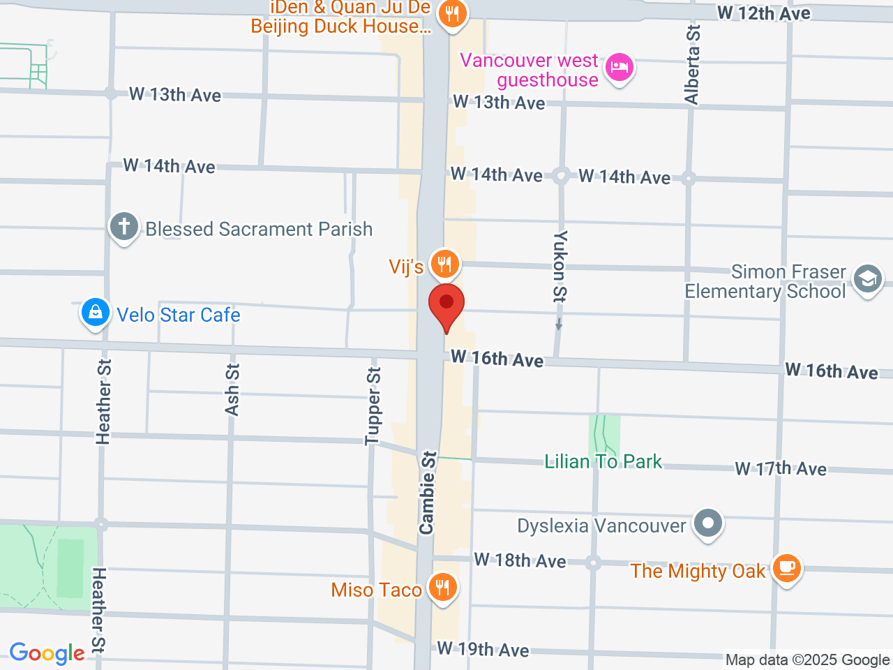 Street map for Elmwood Cannabis, 3178 Cambie St, Vancouver BC