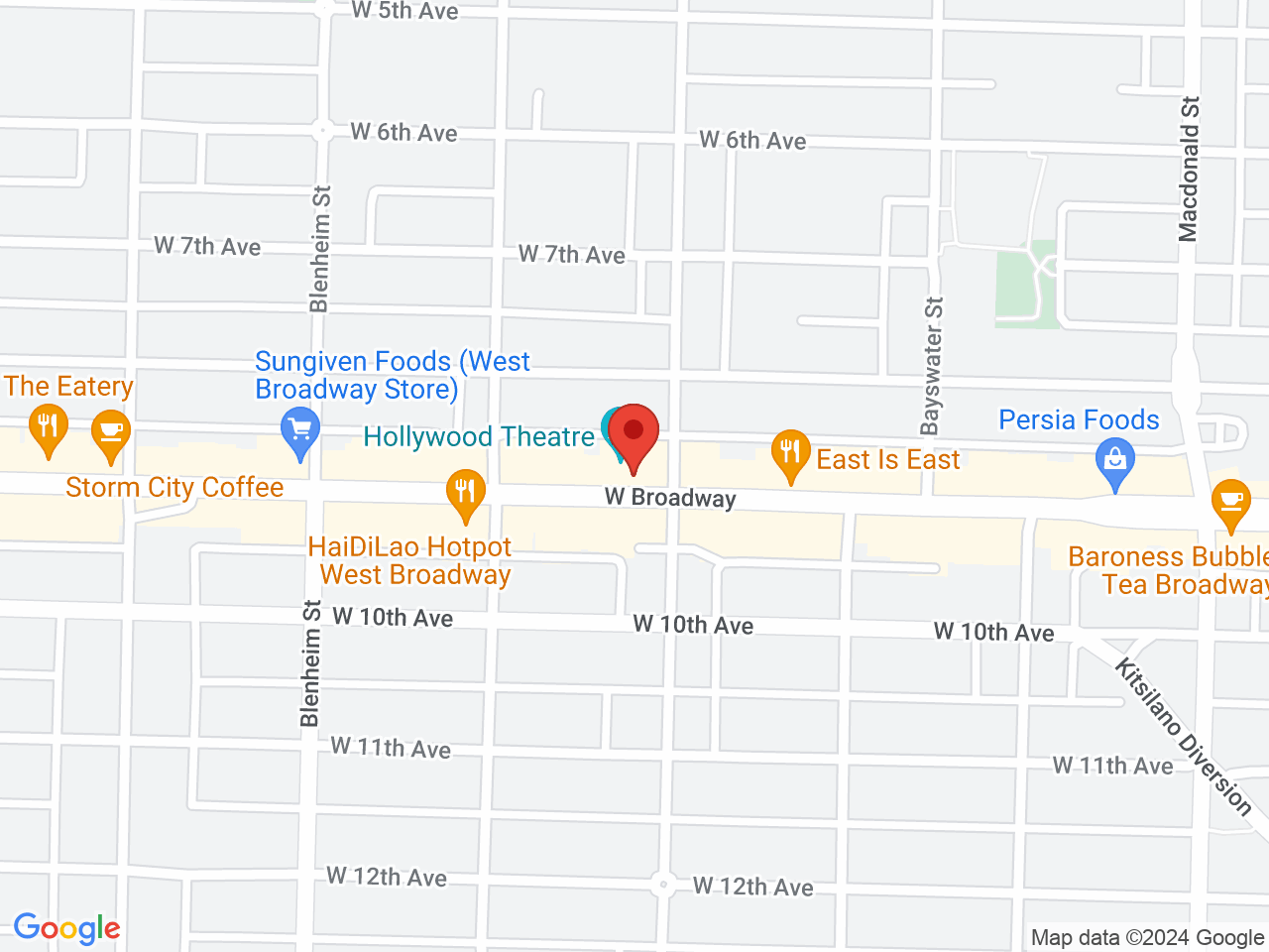 Street map for Leisure For Cannabis, 3121 W Broadway, Vancouver BC