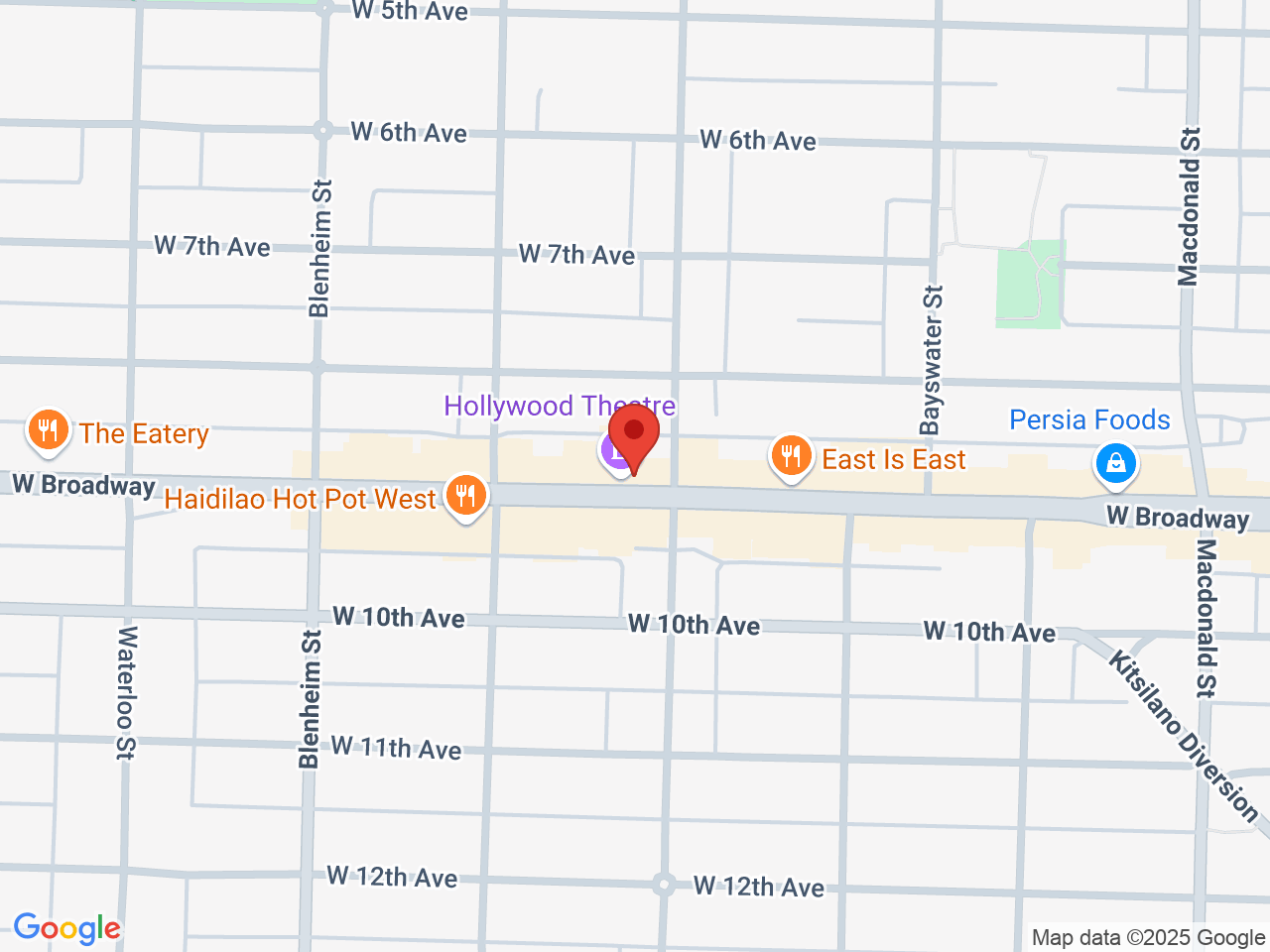 Street map for Leisure For Cannabis, 3121 W Broadway, Vancouver BC