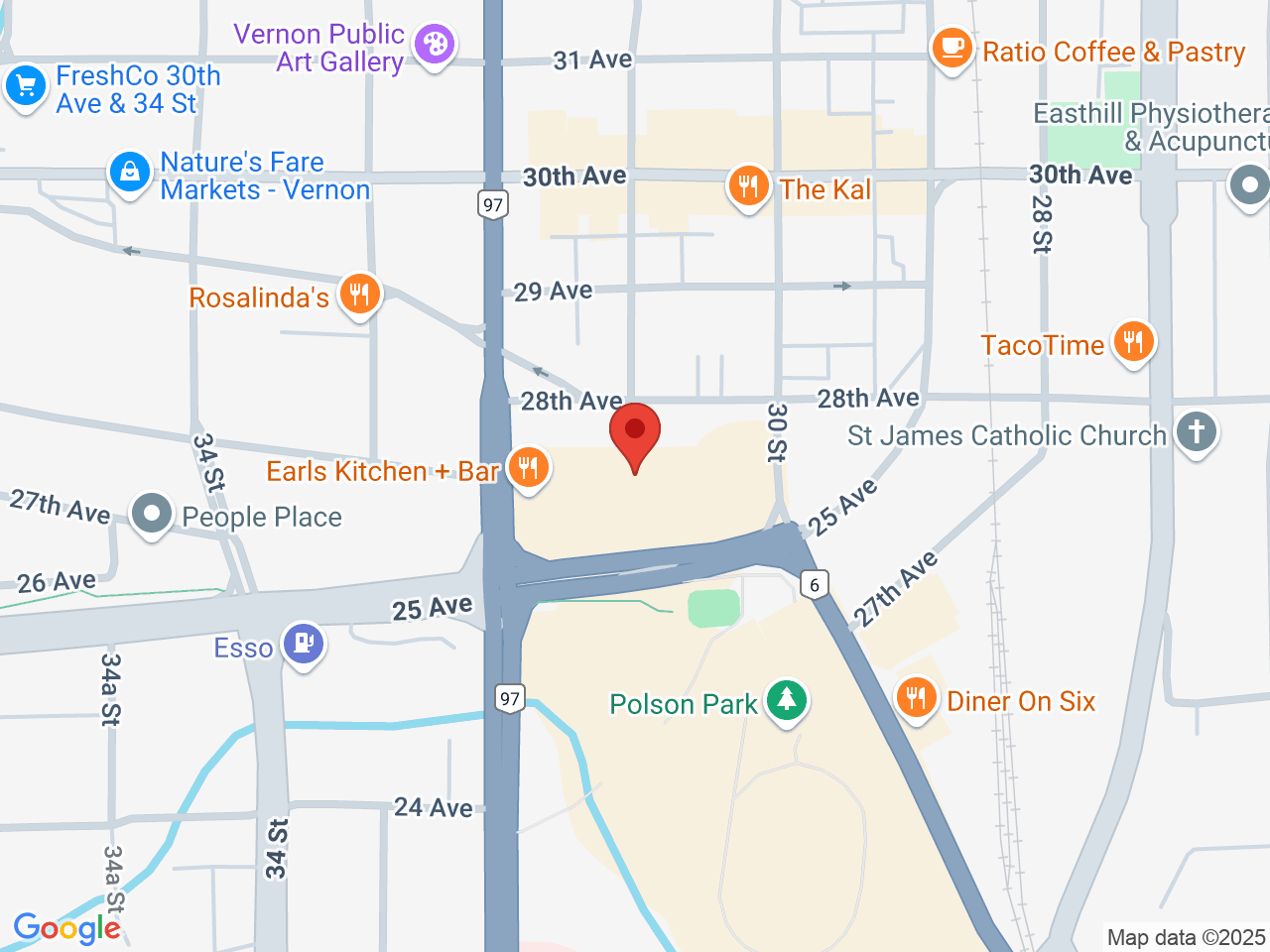 Street map for Lucid Cannabis, 3101 Highway 6, Vernon BC